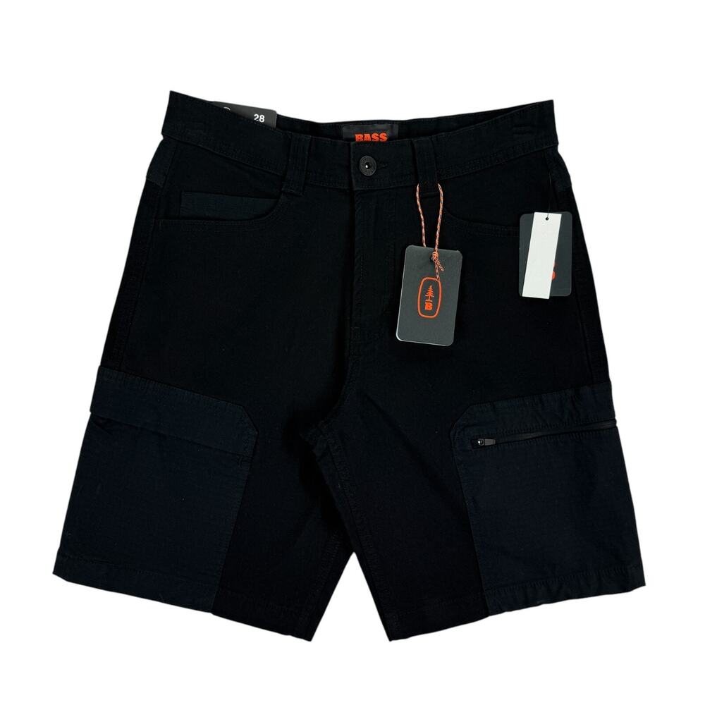 Bass Outdoor Mens Worker Cargo 9" Shorts Black 28